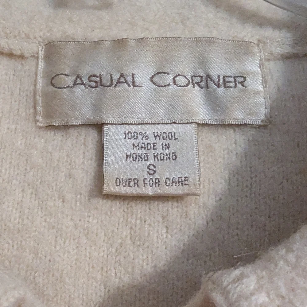 Casual Corner Elegant Ivory Pea Coat - Picture 3 of 4